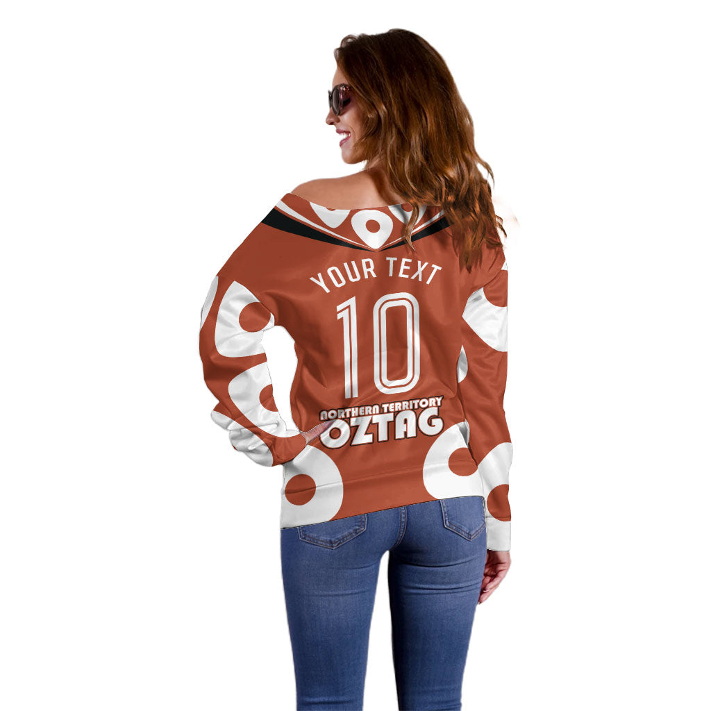 Personalized Northern Territory Oztag Off Shoulder Sweater Dynamic Geometric Star Graphic