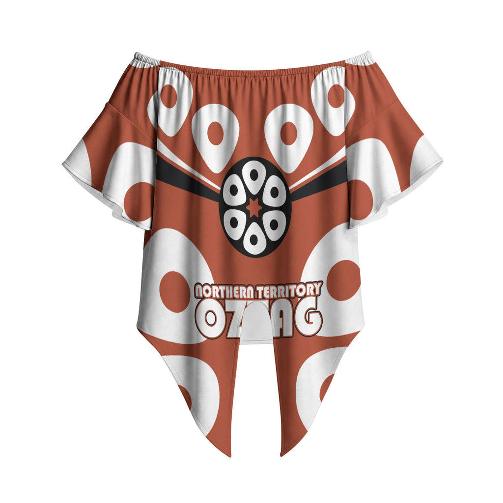 Personalized Northern Territory Oztag Off Shoulder Wrap Waist Top Dynamic Geometric Star Graphic