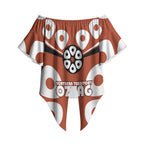 Personalized Northern Territory Oztag Off Shoulder Wrap Waist Top Dynamic Geometric Star Graphic