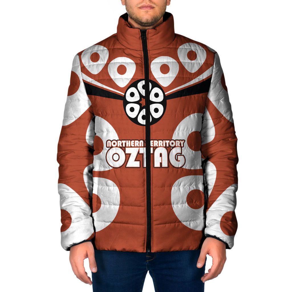 Personalized Northern Territory Oztag Padded Jacket Dynamic Geometric Star Graphic