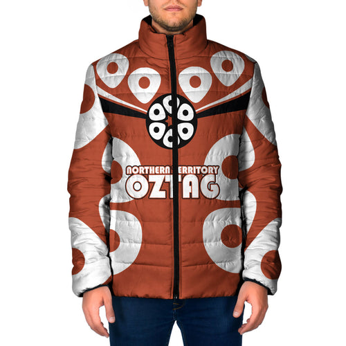 Personalized Northern Territory Oztag Padded Jacket Dynamic Geometric Star Graphic