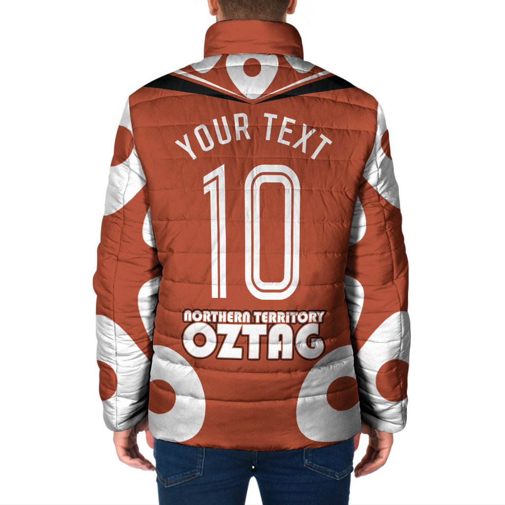 Personalized Northern Territory Oztag Padded Jacket Dynamic Geometric Star Graphic