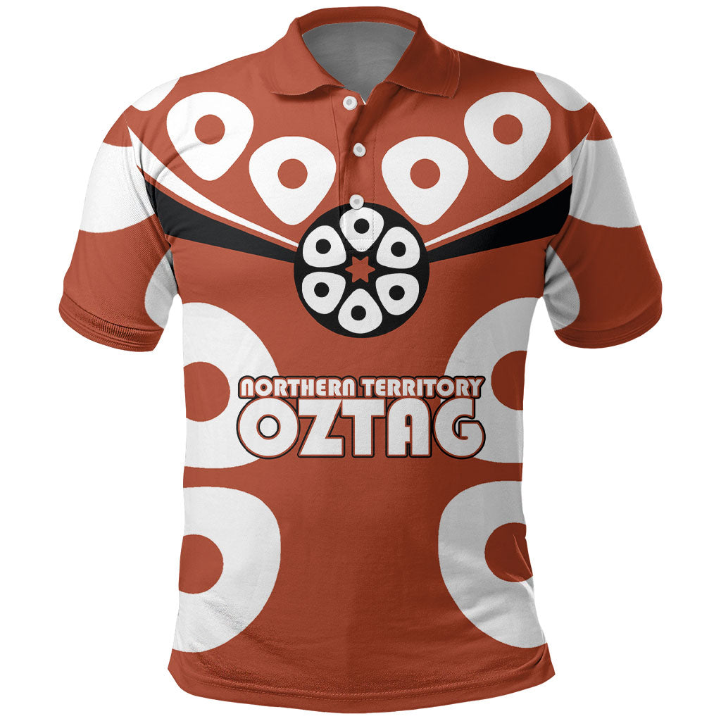 Personalized Northern Territory Oztag Polo Shirt Dynamic Geometric Star Graphic