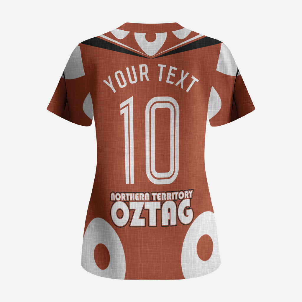 Personalized Northern Territory Oztag Scrub Top Dynamic Geometric Star Graphic