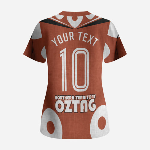 Personalized Northern Territory Oztag Scrub Top Dynamic Geometric Star Graphic