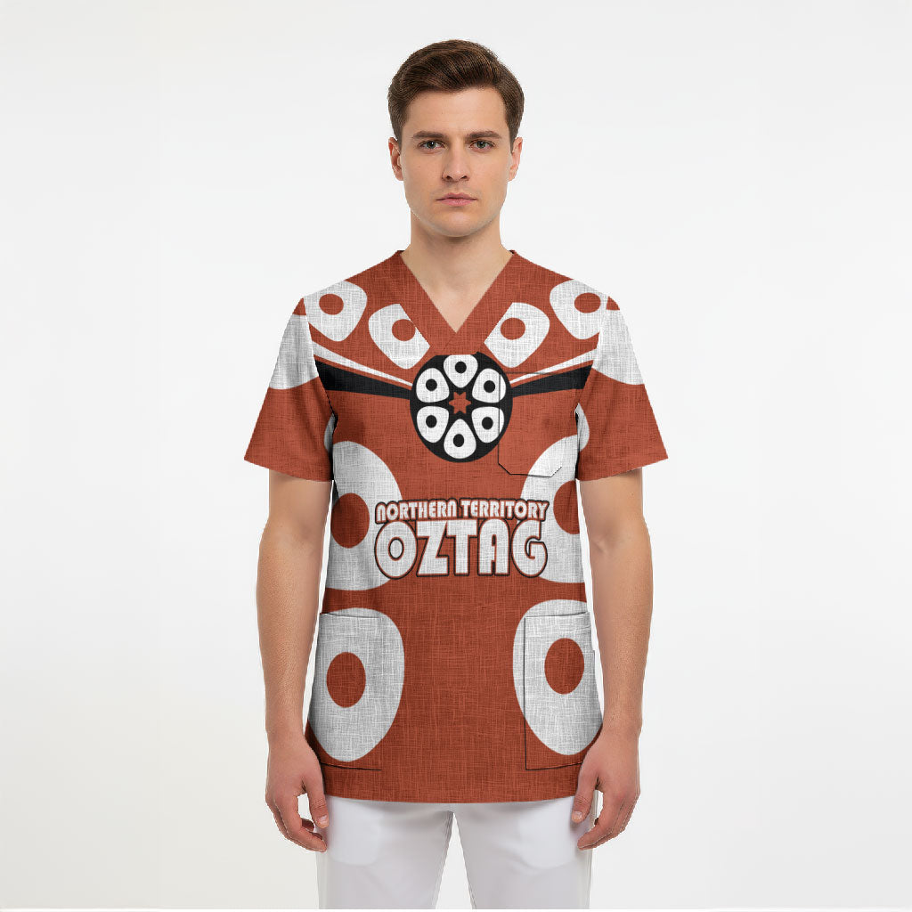 Personalized Northern Territory Oztag Scrub Top Dynamic Geometric Star Graphic