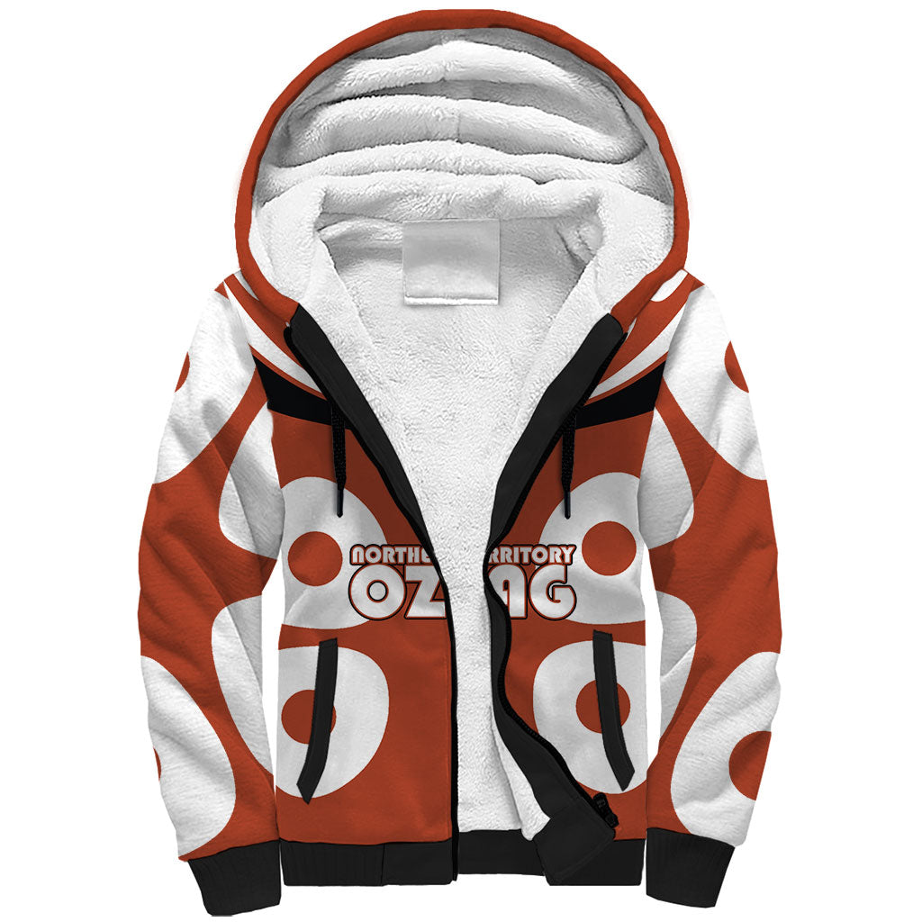 Personalized Northern Territory Oztag Sherpa Hoodie Dynamic Geometric Star Graphic