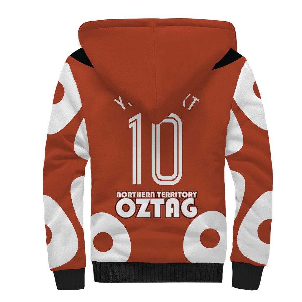 Personalized Northern Territory Oztag Sherpa Hoodie Dynamic Geometric Star Graphic