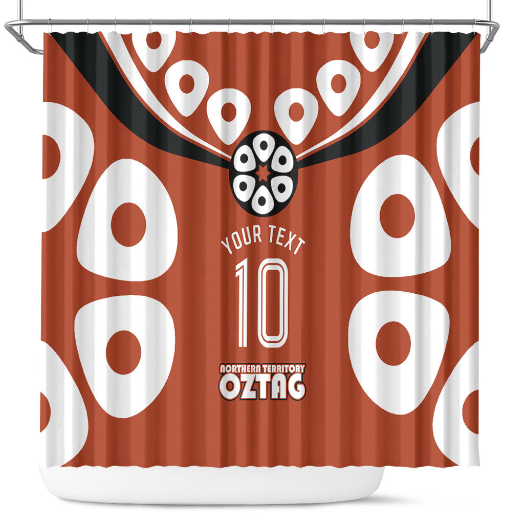 Personalized Northern Territory Oztag Shower Curtain Dynamic Geometric Star Graphic
