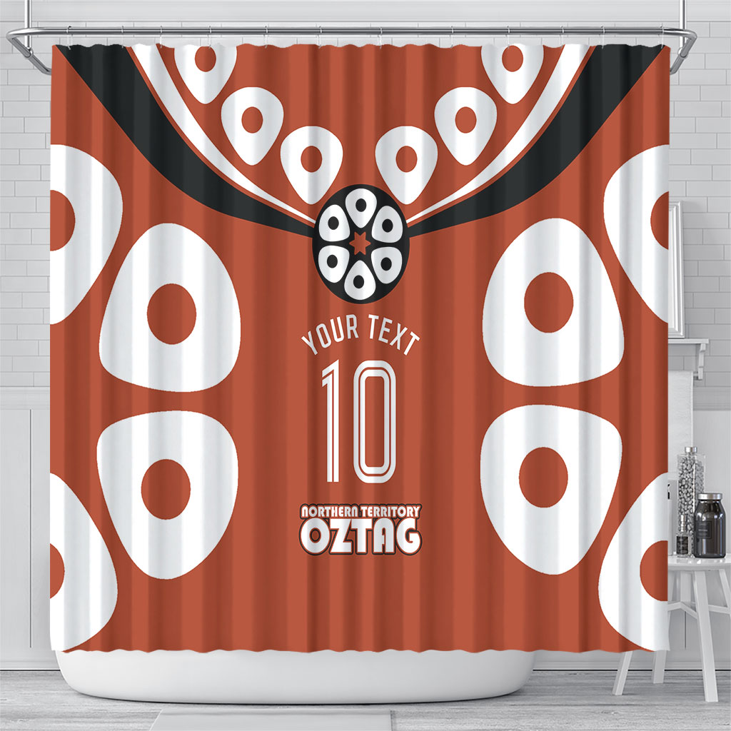 Personalized Northern Territory Oztag Shower Curtain Dynamic Geometric Star Graphic
