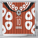 Personalized Northern Territory Oztag Shower Curtain Dynamic Geometric Star Graphic