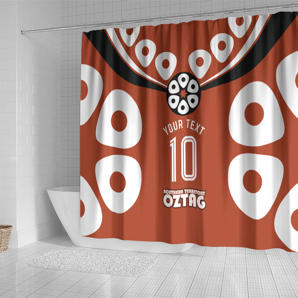 Personalized Northern Territory Oztag Shower Curtain Dynamic Geometric Star Graphic