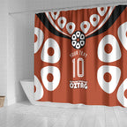 Personalized Northern Territory Oztag Shower Curtain Dynamic Geometric Star Graphic