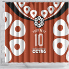 Personalized Northern Territory Oztag Shower Curtain Dynamic Geometric Star Graphic