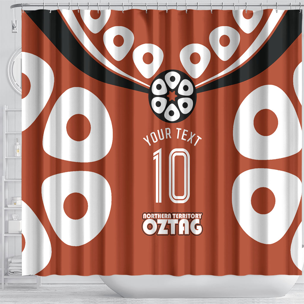 Personalized Northern Territory Oztag Shower Curtain Dynamic Geometric Star Graphic