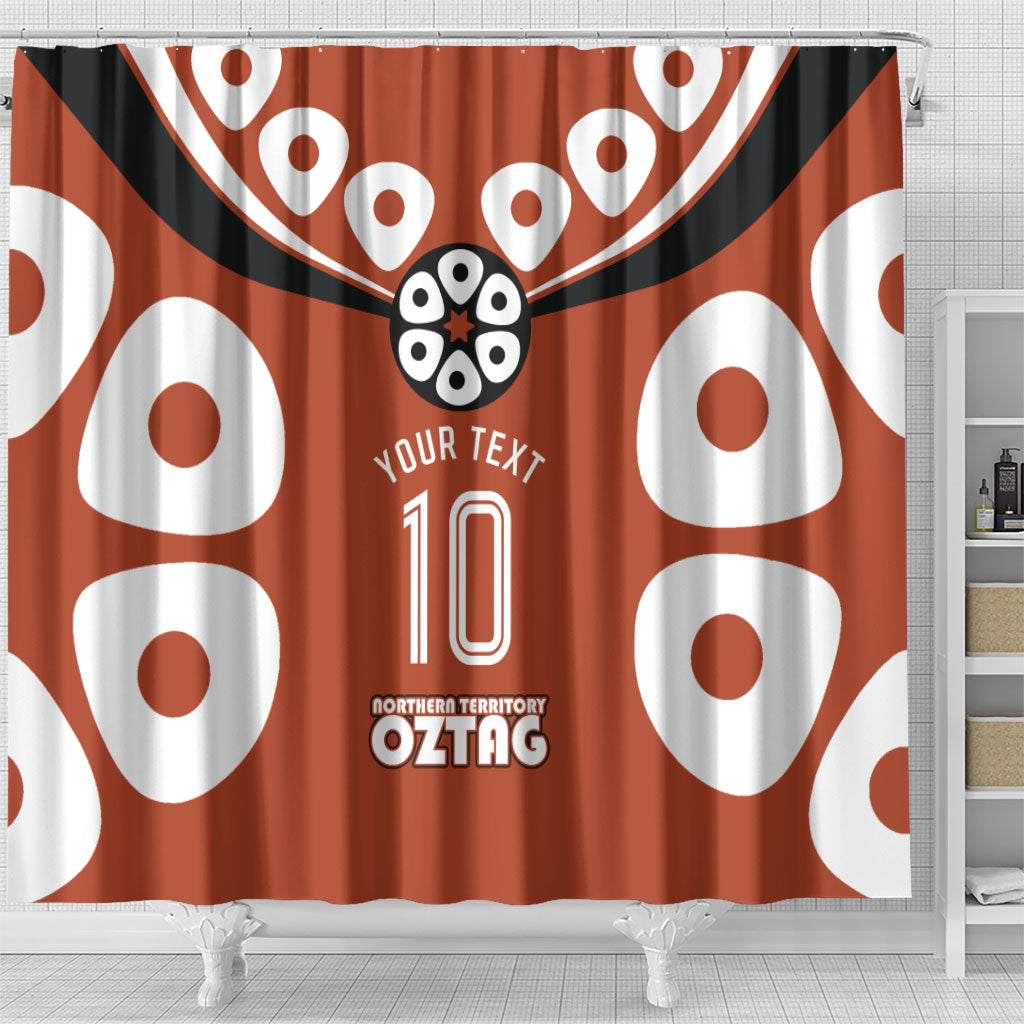 Personalized Northern Territory Oztag Shower Curtain Dynamic Geometric Star Graphic