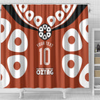 Personalized Northern Territory Oztag Shower Curtain Dynamic Geometric Star Graphic