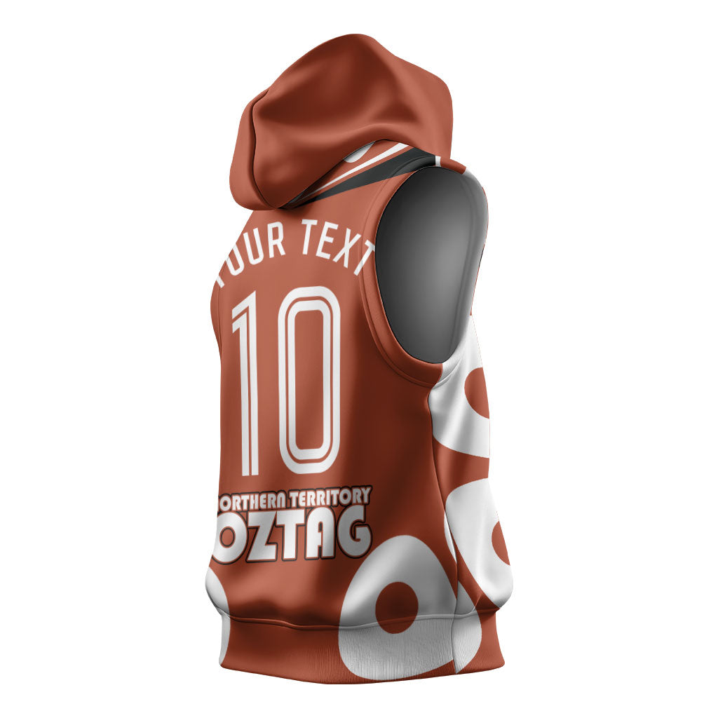 Personalized Northern Territory Oztag Sleeveless Hoodie Dynamic Geometric Star Graphic