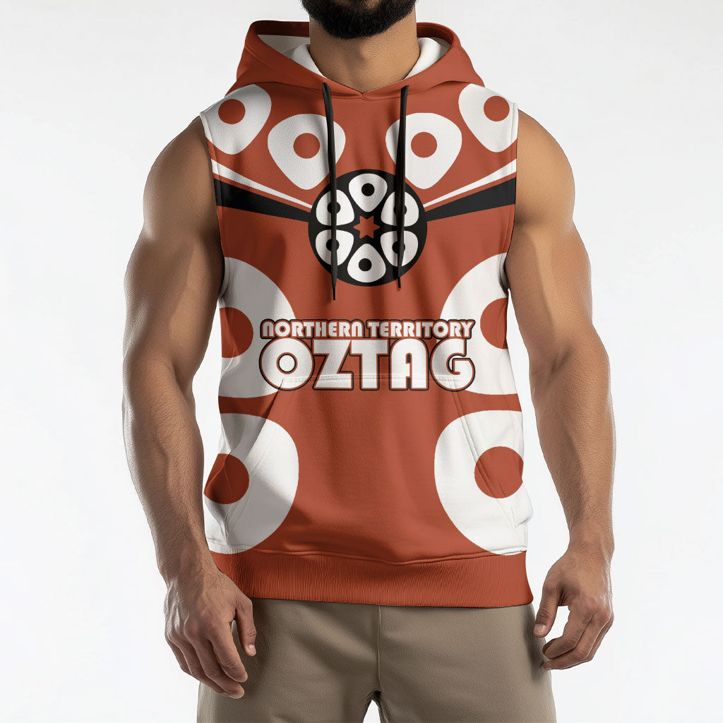 Personalized Northern Territory Oztag Sleeveless Hoodie Dynamic Geometric Star Graphic