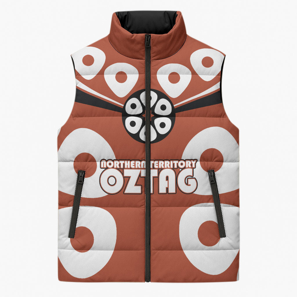 Personalized Northern Territory Oztag Sleeveless Puffer Jacket Dynamic Geometric Star Graphic