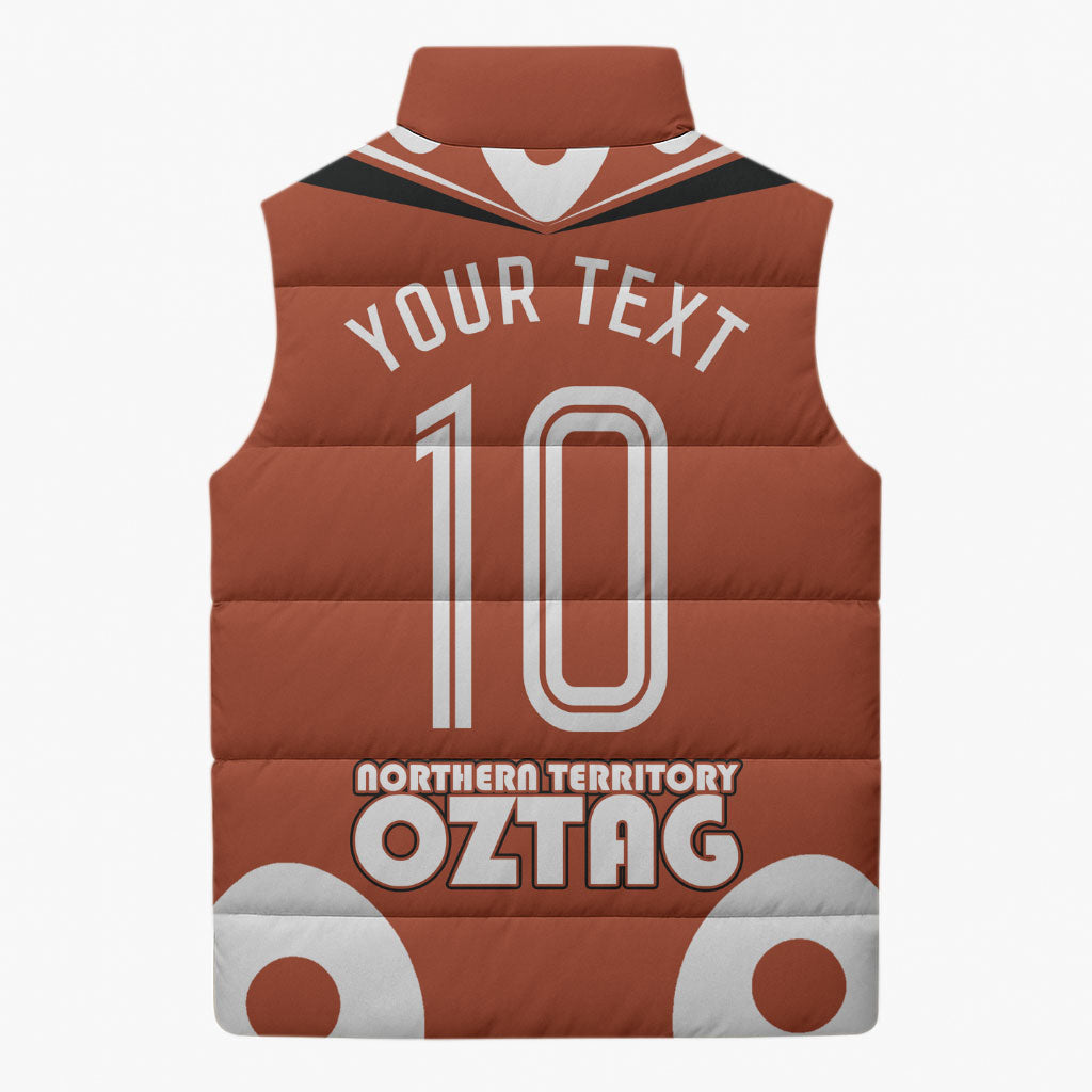 Personalized Northern Territory Oztag Sleeveless Puffer Jacket Dynamic Geometric Star Graphic