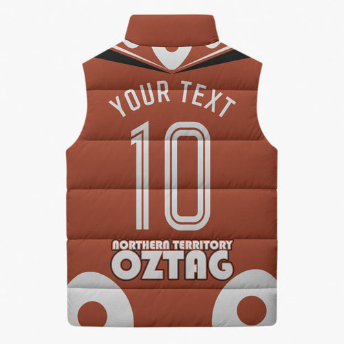 Personalized Northern Territory Oztag Sleeveless Puffer Jacket Dynamic Geometric Star Graphic