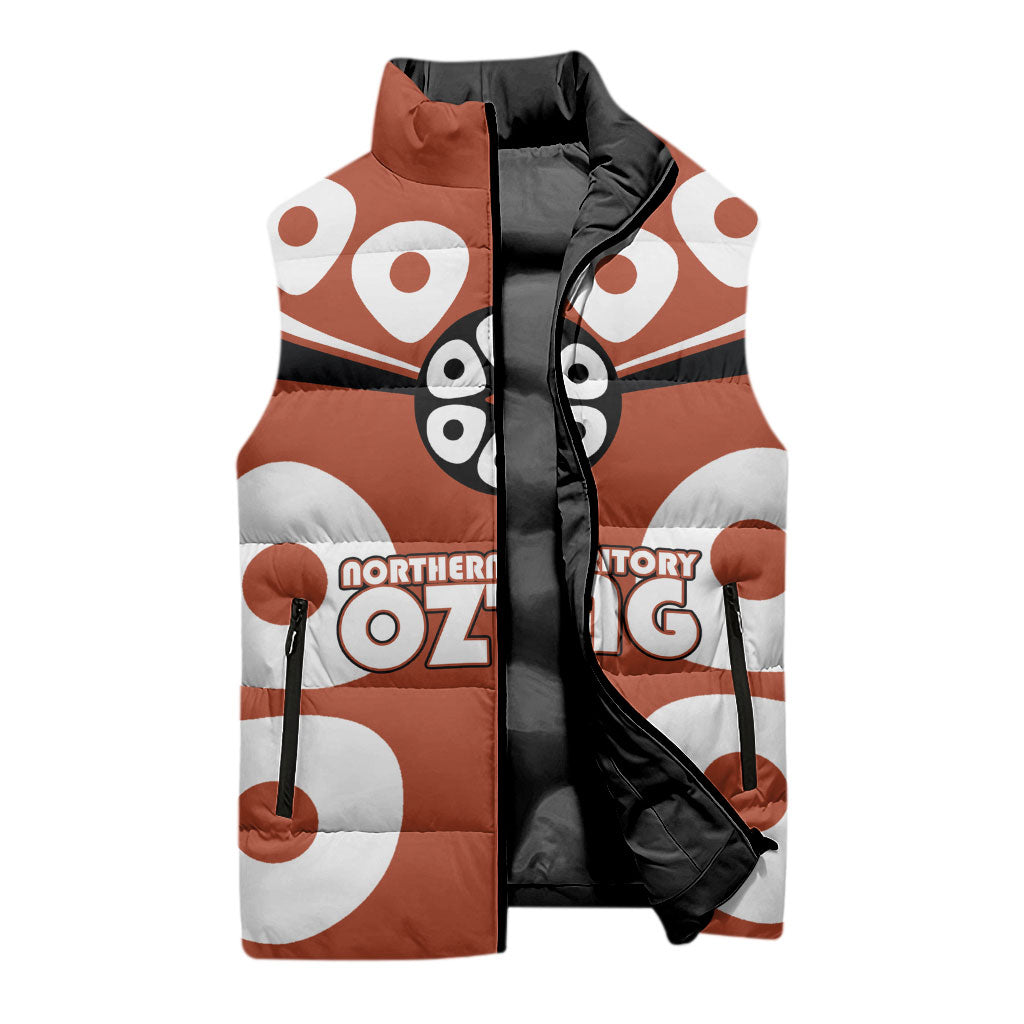 Personalized Northern Territory Oztag Sleeveless Puffer Jacket Dynamic Geometric Star Graphic