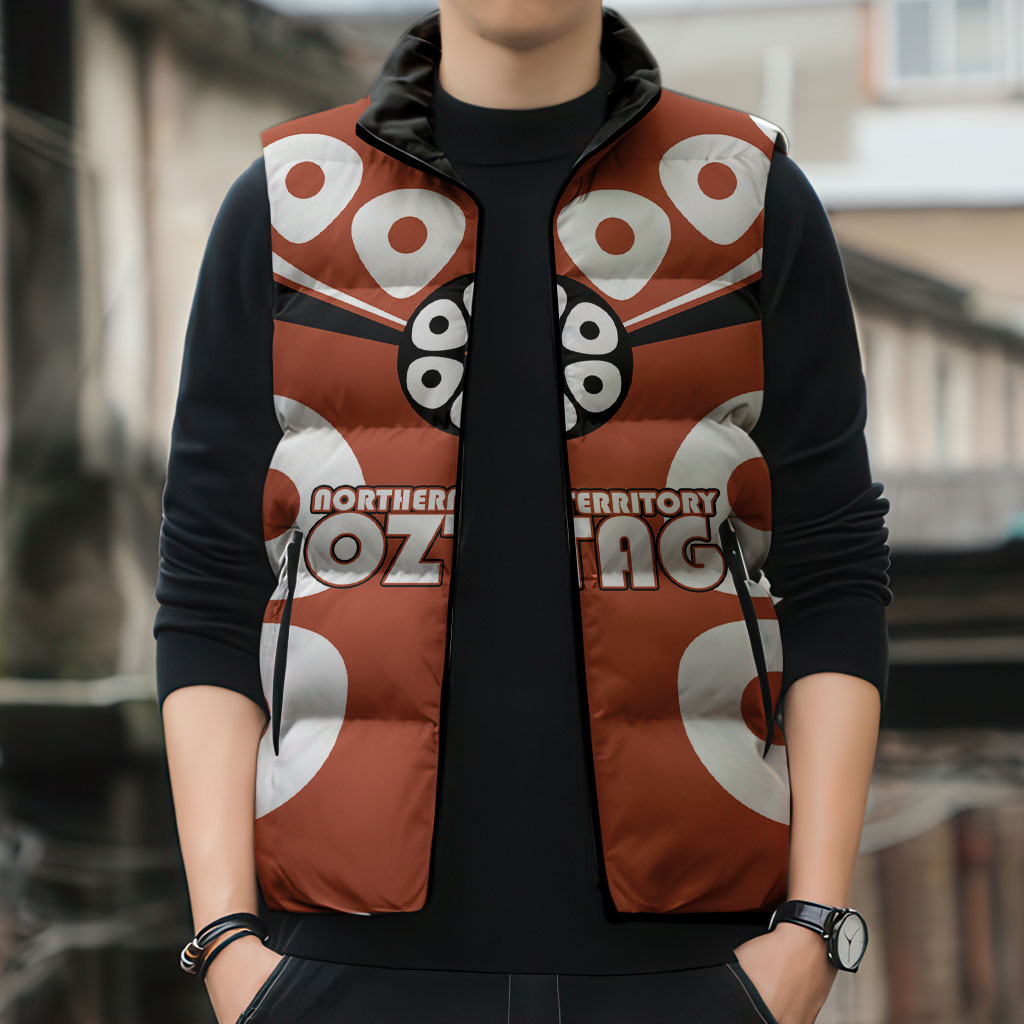Personalized Northern Territory Oztag Sleeveless Puffer Jacket Dynamic Geometric Star Graphic