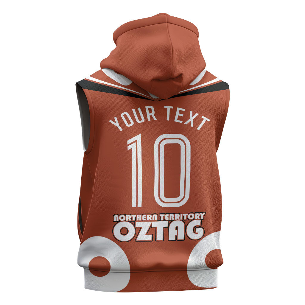 Personalized Northern Territory Oztag Sleeveless Zip Hoodie Dynamic Geometric Star Graphic
