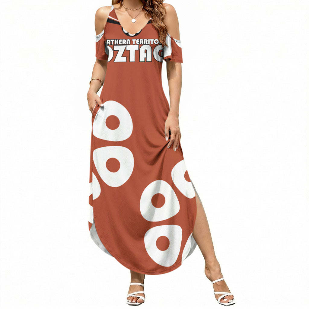 Personalized Northern Territory Oztag Summer Maxi Dress Dynamic Geometric Star Graphic