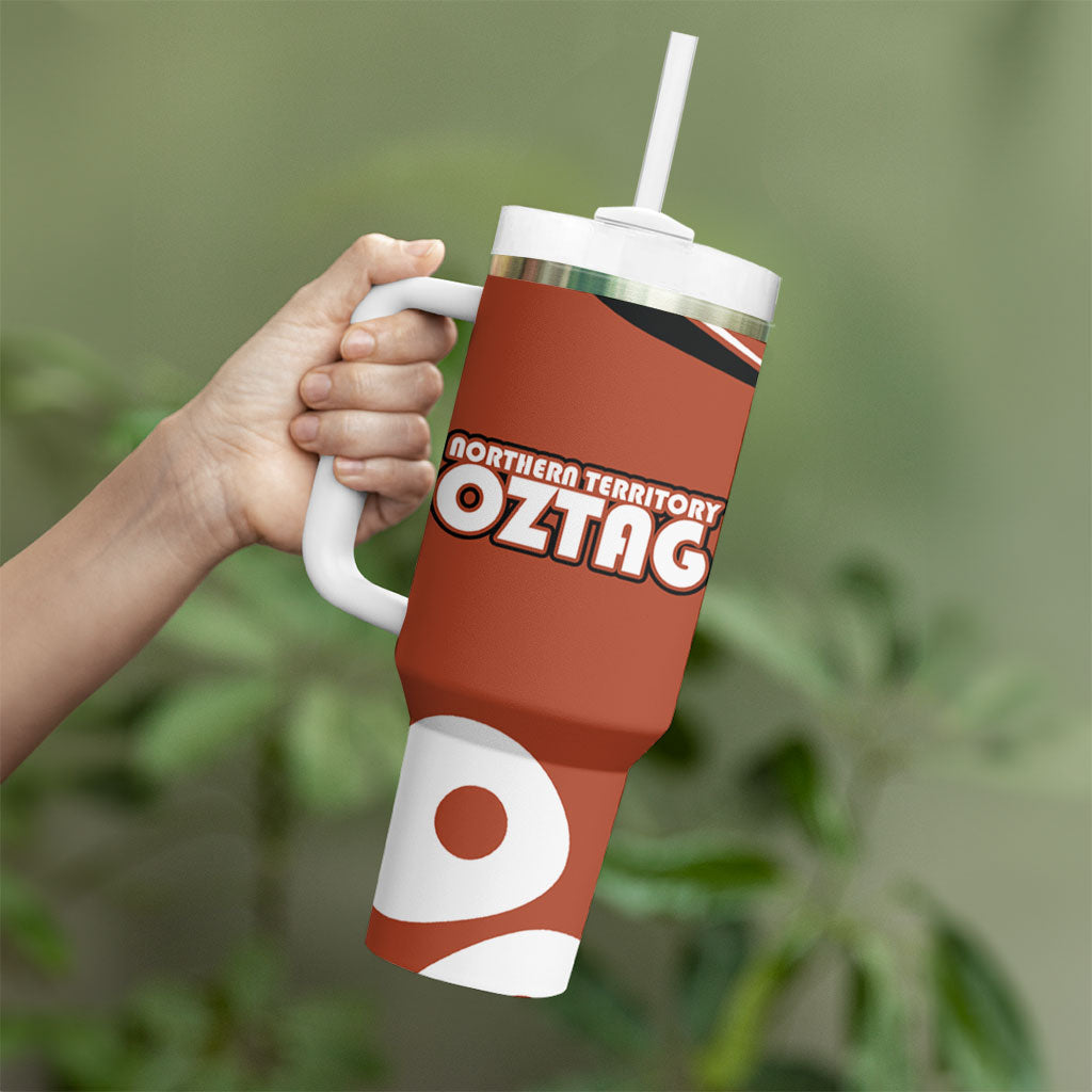Personalized Northern Territory Oztag Tumbler With Handle Dynamic Geometric Star Graphic
