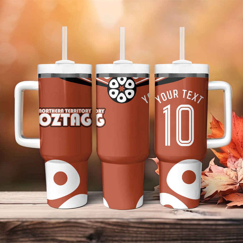 Personalized Northern Territory Oztag Tumbler With Handle Dynamic Geometric Star Graphic