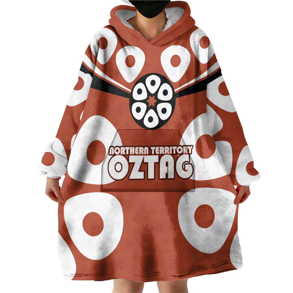 Personalized Northern Territory Oztag Wearable Blanket Hoodie Dynamic Geometric Star Graphic