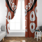 Personalized Northern Territory Oztag Window Curtain Dynamic Geometric Star Graphic