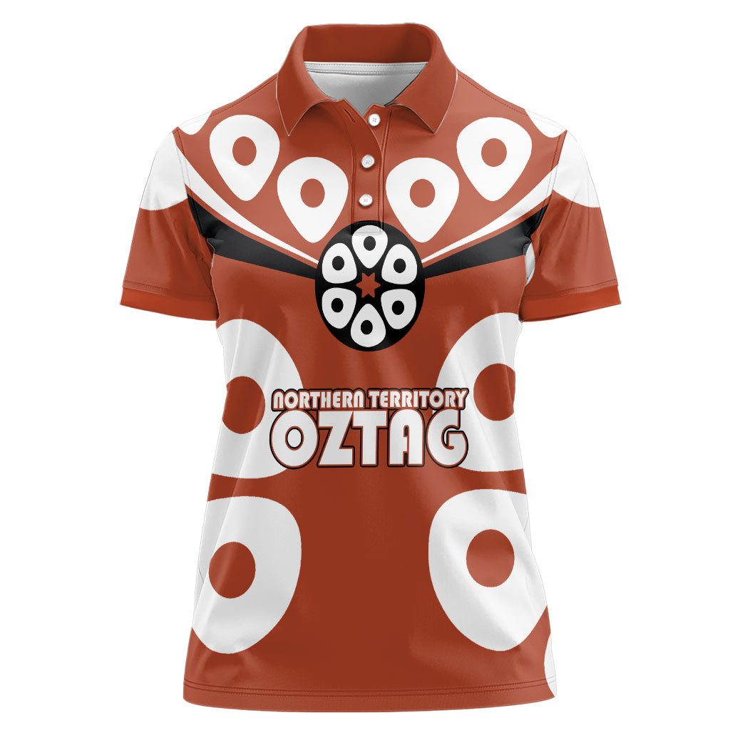 Personalized Northern Territory Oztag Women Polo Shirt Dynamic Geometric Star Graphic