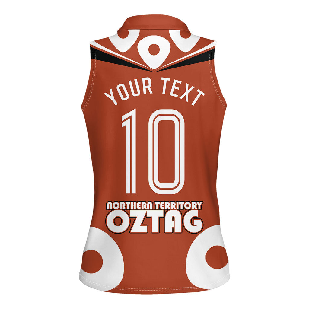Personalized Northern Territory Oztag Women Sleeveless Polo Shirt Dynamic Geometric Star Graphic