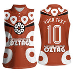 Personalized Northern Territory Oztag Women Sleeveless Polo Shirt Dynamic Geometric Star Graphic