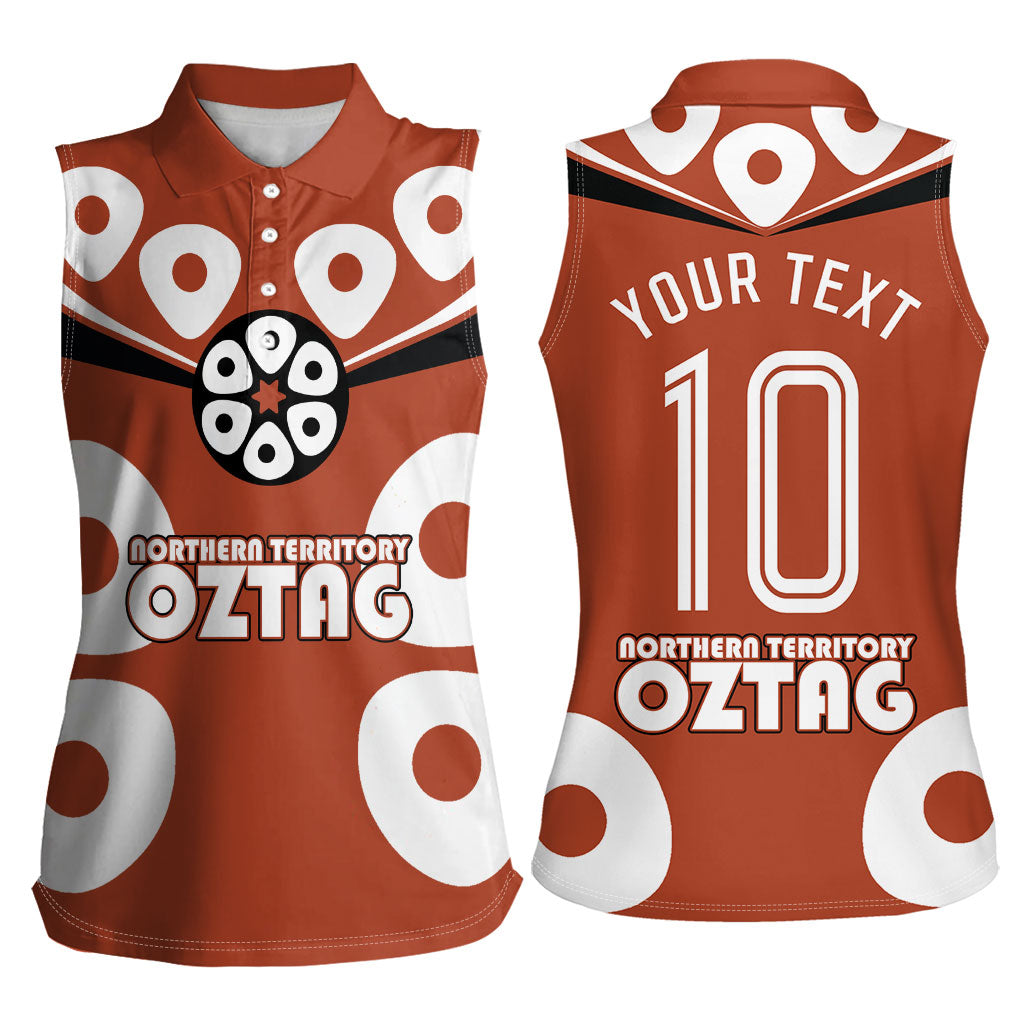 Personalized Northern Territory Oztag Women Sleeveless Polo Shirt Dynamic Geometric Star Graphic