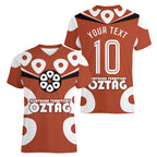Personalized Northern Territory Oztag Women V-Neck T-Shirt Dynamic Geometric Star Graphic