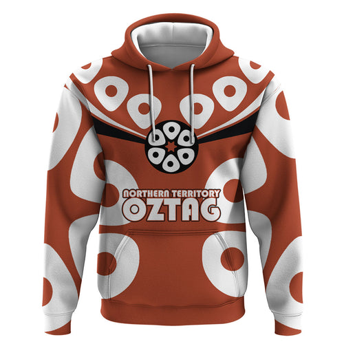 Personalized Northern Territory Oztag Zip Hoodie Dynamic Geometric Star Graphic