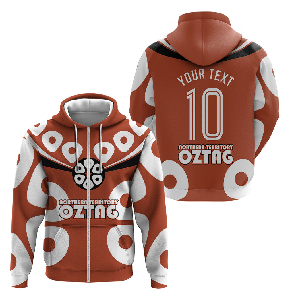 Personalized Northern Territory Oztag Zip Hoodie Dynamic Geometric Star Graphic