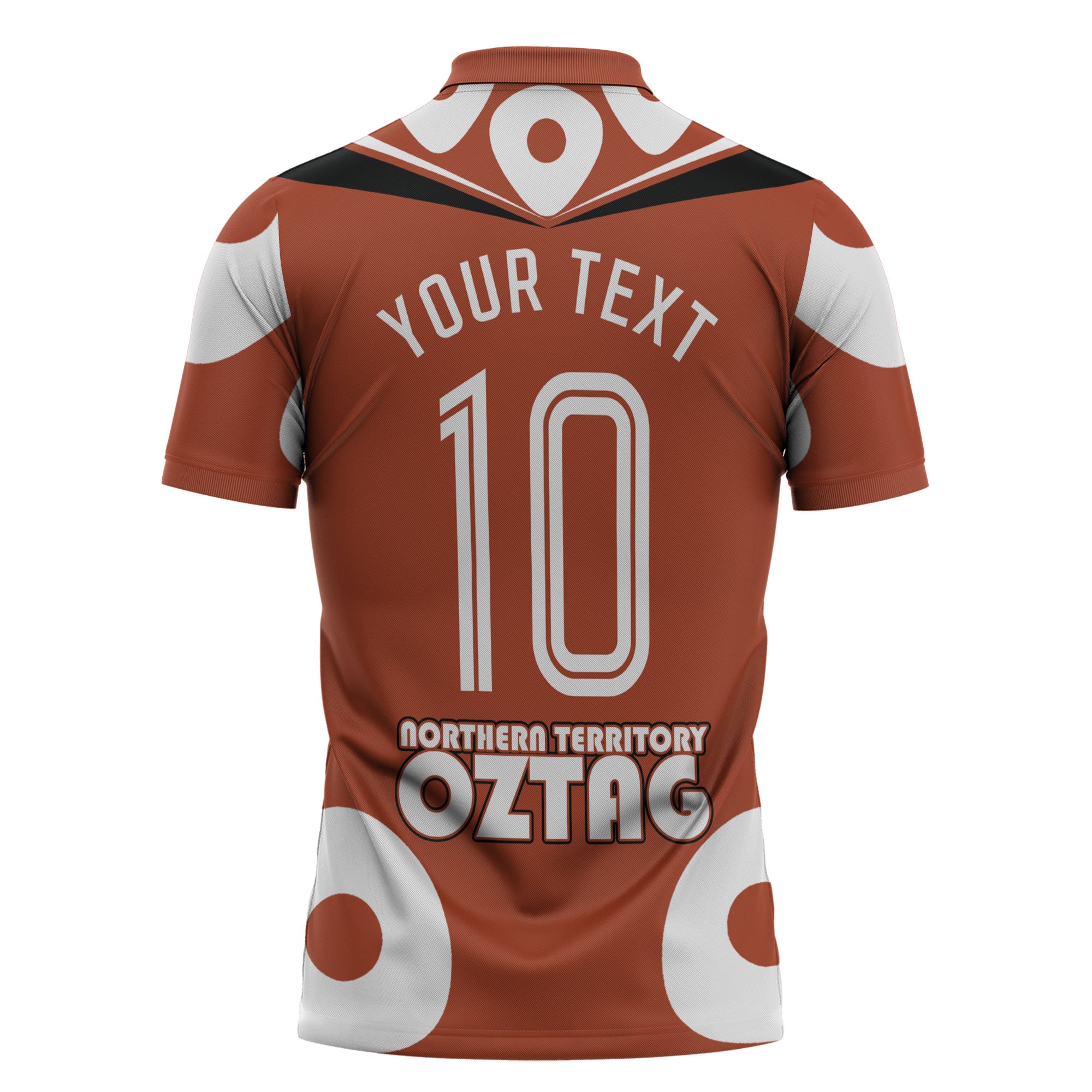Personalized Northern Territory Oztag Zipper Polo Shirt Dynamic Geometric Star Graphic