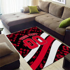 Personalized VIC Oztag Australia Bird Mascot Area Rug Australian Flag