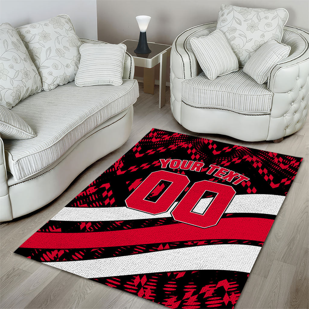 Personalized VIC Oztag Australia Bird Mascot Area Rug Australian Flag