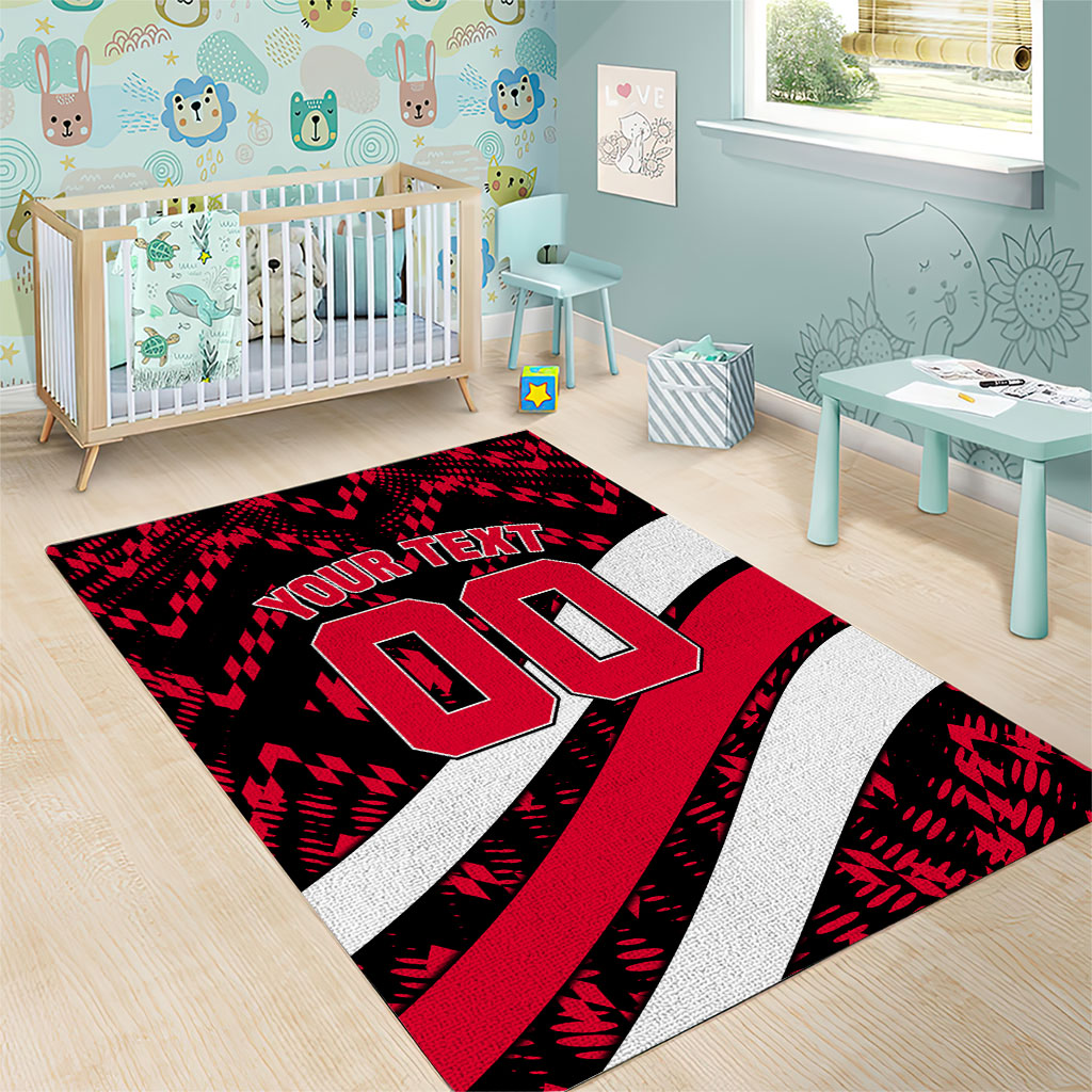 Personalized VIC Oztag Australia Bird Mascot Area Rug Australian Flag