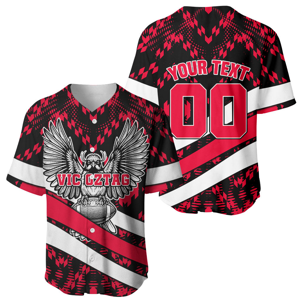 Personalized VIC Oztag Australia Bird Mascot Baseball Jersey Australian Flag