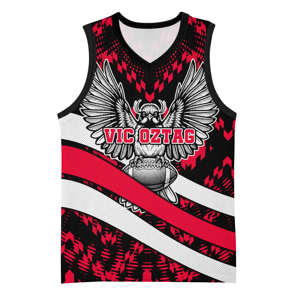 Personalized VIC Oztag Australia Bird Mascot Basketball Jersey Australian Flag