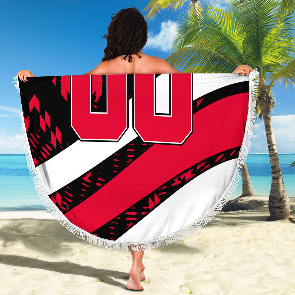 Personalized VIC Oztag Australia Bird Mascot Beach Blanket Australian Flag