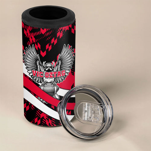 Personalized VIC Oztag Australia Bird Mascot 4 in 1 Can Cooler Tumbler Australian Flag