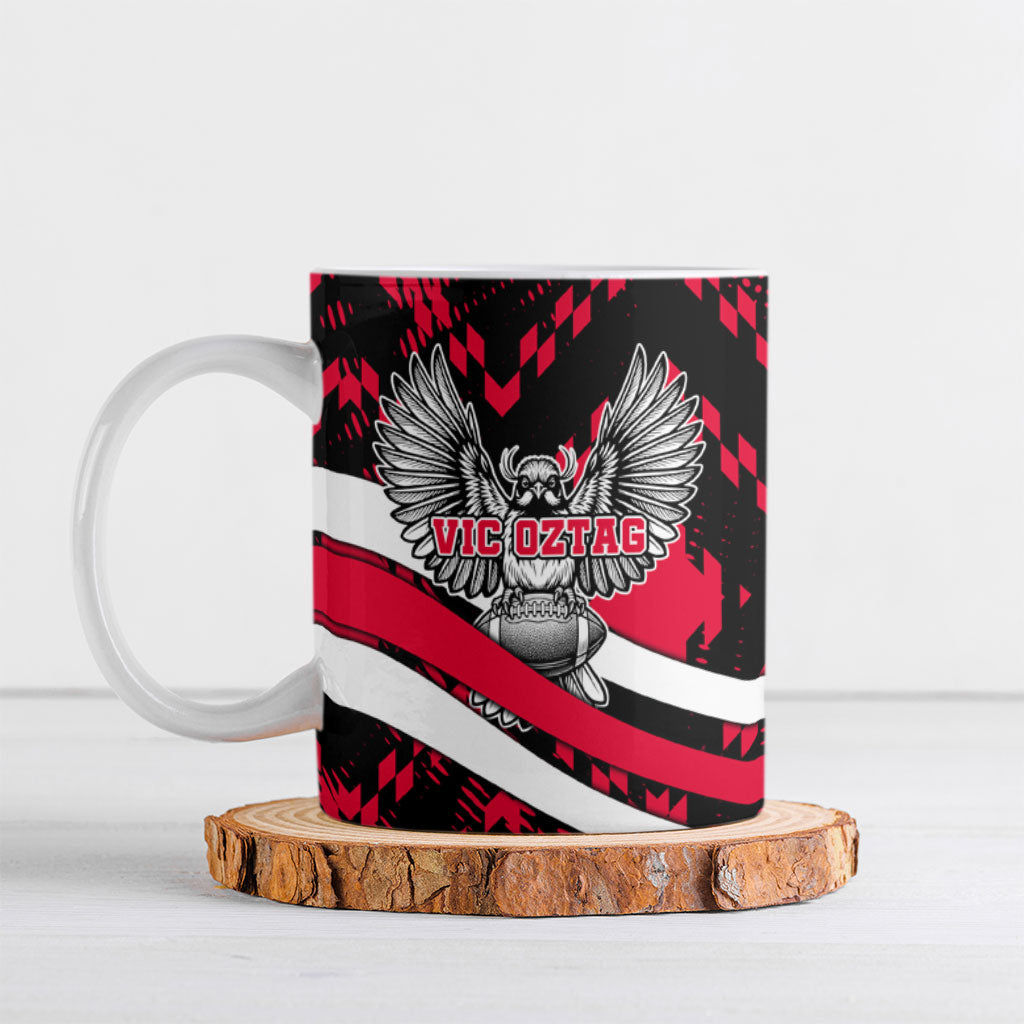 Personalized VIC Oztag Australia Bird Mascot Ceramic Mug Australian Flag